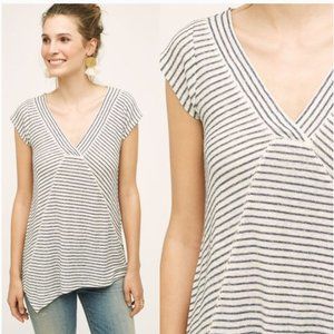 Anthropologie Meadow Rue Spliced Stripe Tee